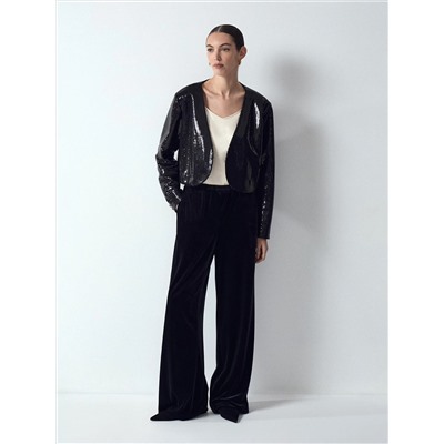 Укороченный жакет с пайетками, ML827/lustrini