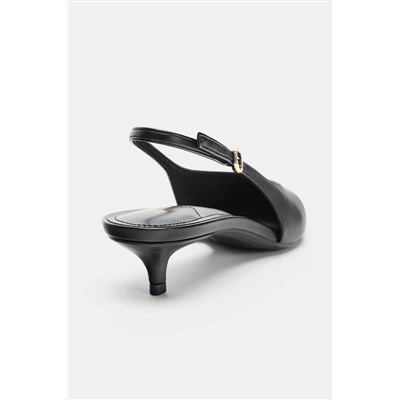 KITTEN-HEEL SLINGBACK SHOES