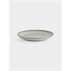 Тарелка закусочная, 20 см, керамика, серо-бежевая, Серые ромбы, Mandala