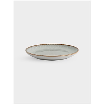 Тарелка закусочная, 20 см, керамика, серо-бежевая, Серые ромбы, Mandala