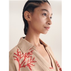 Блузка из смесового льна