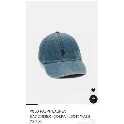 Бейсболка унисекс из денима  RALPH LAURE*N ОРИГИНАЛ!