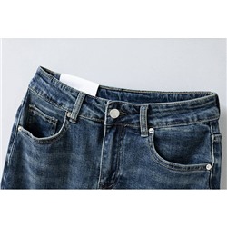 2023 эластичная джинсовая юбка с высокой талией и разрезом сзади, женская свободная тонкая юбка средней длины с вышивкой на бедрах