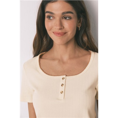 Pijama Capri algodón estampado flores amarillo