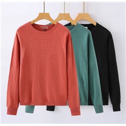 Женский ​​мягкий и универсальный, эластичный трикотажный свитер