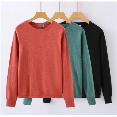 Женский ​​мягкий и универсальный, эластичный трикотажный свитер