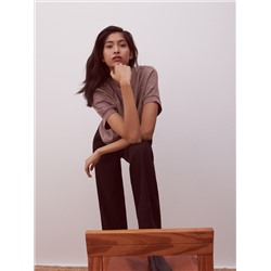 Bluse aus Strukturstoff