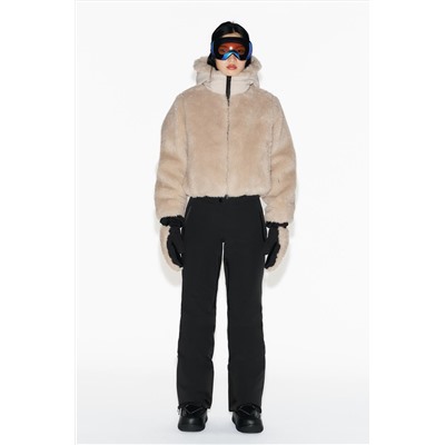 SHORT FAUX FUR HOODED COAT RECCO® TECHNOLOGY SKI COLLECTION, CHARACTERISTICS