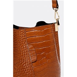 Bandolera de piel Bruna Camel