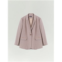 Однобортный жакет с замшевой вставкой, ML762/felicia