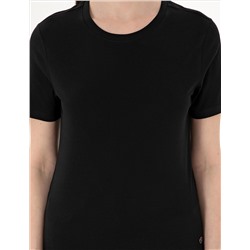 Siyah Regular Fit Bisiklet Yaka Basic Tişört
