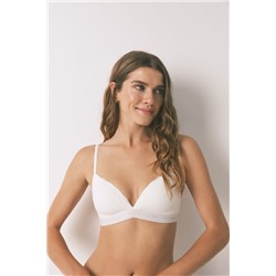 Sujetador triangular CHARMING algodón blanco