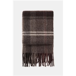 CHECK SCARF WITH FRINGE