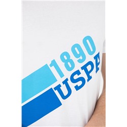 Erkek Beyaz Bisiklet Yaka Tişört