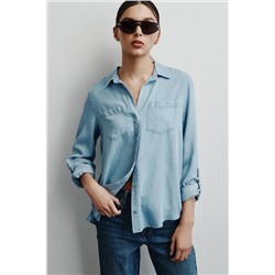 SPLIT BACK BUTTON FRONT WITH ROLL TAB