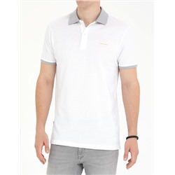 Beyaz Slim Fit Polo Yaka Tişört