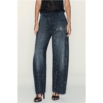 JEANS TRF BAGGY STRASS