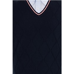 Erkek Lacivert V - Yaka Triko Kazak
