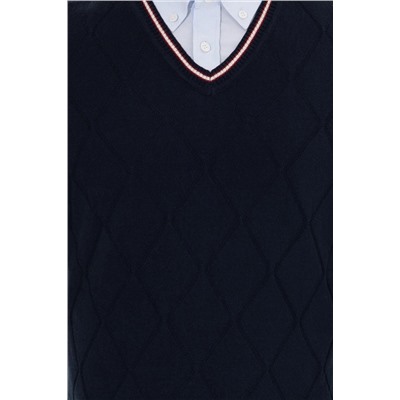 Erkek Lacivert V - Yaka Triko Kazak