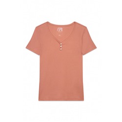 Camiseta panadera algodón marrón