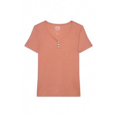 Camiseta panadera algodón marrón