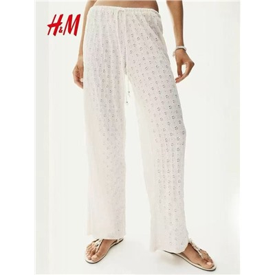 Лёгкие женские штаны из смесового льна Н*М