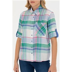 Kadın Mavi Uzun Kollu Gömlek