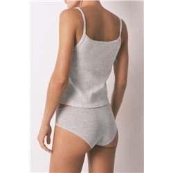 Braga clásica ancha algodón y plumeti gris