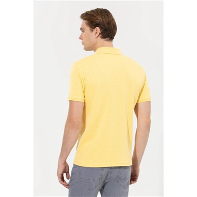 Erkek Açık Sarı Polo Yaka Tişört
