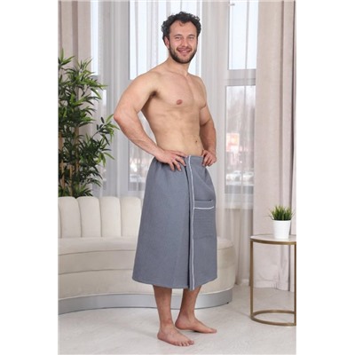 Накидка вафельная мужская однотонная