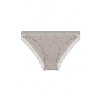 Braga clásica algodón canalé marrón