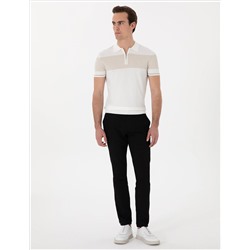 Siyah Slim Fit Kanvas Pantolon
