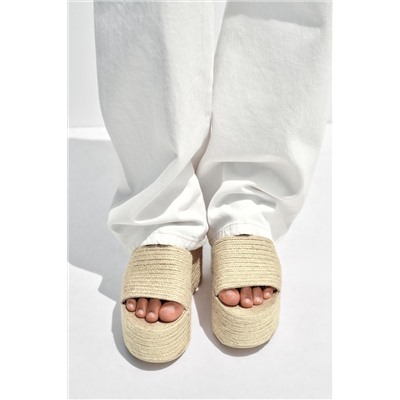 JUTE PLATFORM WEDGES