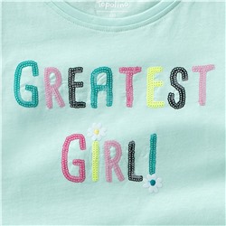 Mädchen T-Shirt mit Pailletten