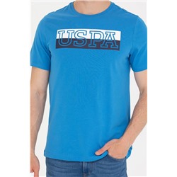 Erkek Saks Bisiklet Yaka Tişört