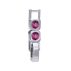Удлинитель Теннис 2см (кристаллы SW фуксия 4мм; покрытие родий)