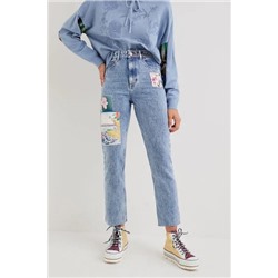 Vaquero Straight cropped japonés