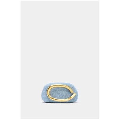 DENIM FABRIC MINAUDIÈRE BAG