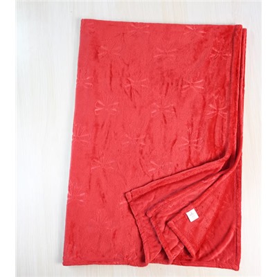 Мягкий и комфортный коралловый флисовый плед