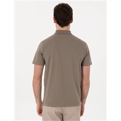 Koyu Vizon Regular Fit Polo Yaka Tişört