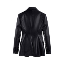 Chaqueta de piel Negro