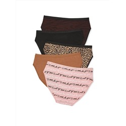 Victoria's Secret 5-Pack Stretch Cotton High-Leg Brief Panties