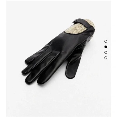 Женские перчатки из комбинированных материалов  ZAR*A