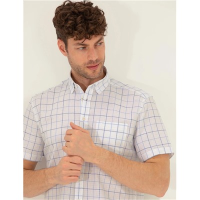 Açık Mavi Regular Fit Kısa Kollu Gömlek