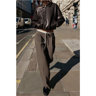 WIDE-LEG TROUSERS WITH DOUBLE WAISTBAND