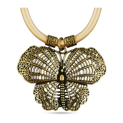 Кулон (текстиль светло-золотой; покрытие: бронза)