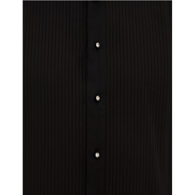 Siyah Slim Fit Smokin Gömlek