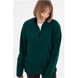 Erkek Koyu Yeşil Basic Sweatshirt