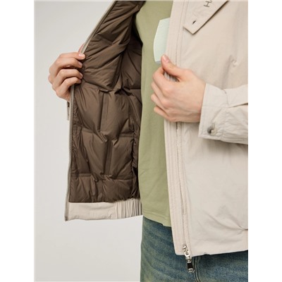 Бежевая куртка-бомбер