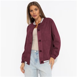 Бомбер из экозамши, Любуйся мной (бордовый)